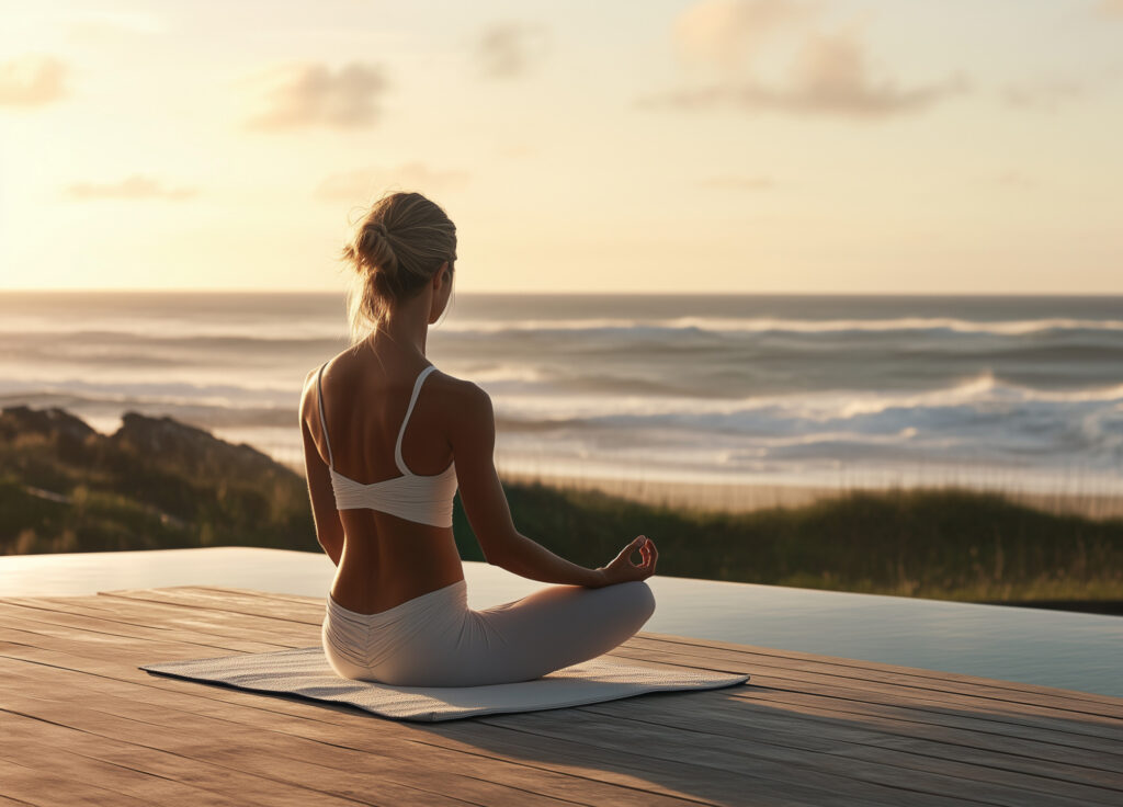 Woman practicing yoga