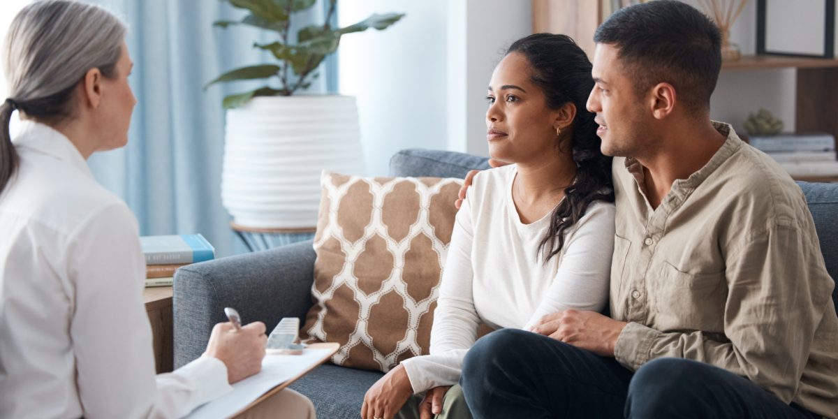 A couple discussing intervention